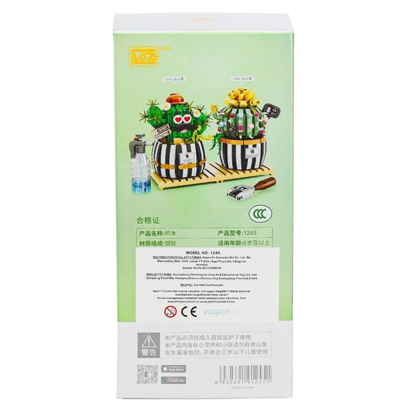 LZ1245 NessiWorld Kaktüs Blok Seti -Vagon life - Resim 3
