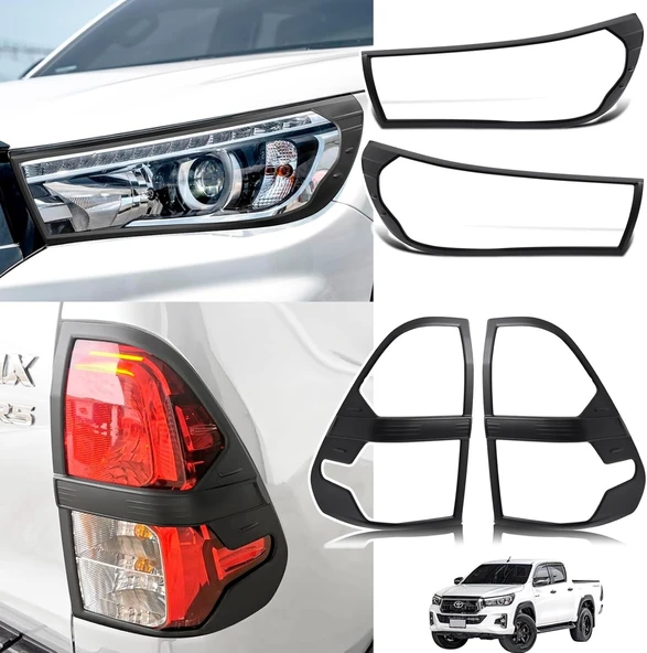 Arka Stop çerçevesi Far Çerçevesi Seti SiyahToyota Hilux 2015-2019  4wd  lere Uygundur ürün görseli
