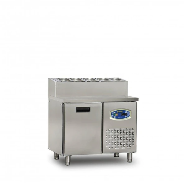 Dampak Tek Kapılı Alçak Monte Pizza Hazırlık Dolabı 196 Litre 100 x 70 x 109 (cm) ürün görseli 1