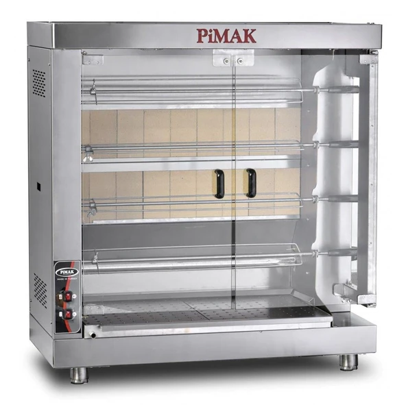 Pimak Kollu Setüstü Piliç Çevirme Makinesi 4 Şiş 20 Piliç Doğalgazlı ürün görseli 1