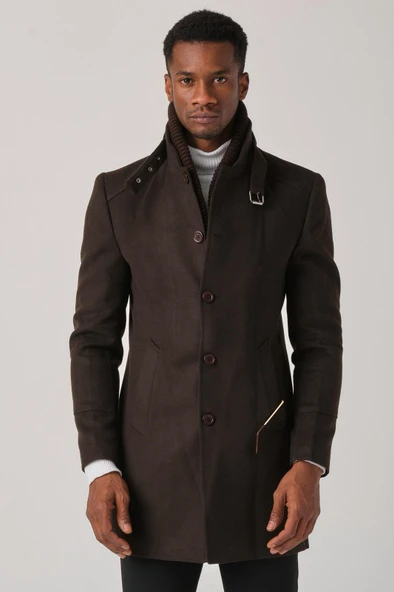 Plus Scorpion Erkek Kaşe Kaban – Çıkartılabilir Fermuarlı Ribanalı Yaka, Slim Fit İtalyan Kesim, Şık ve Fonksiyonel Bej, Taba, Kahverengi, Gri, Siyah - 8