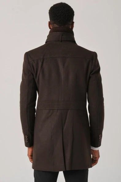 Plus Scorpion Erkek Kaşe Kaban – Çıkartılabilir Fermuarlı Ribanalı Yaka, Slim Fit İtalyan Kesim, Şık ve Fonksiyonel Bej, Taba, Kahverengi, Gri, Siyah - 3