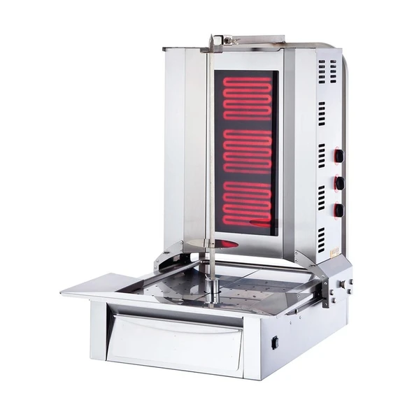 Işıkgaz Silverinox Elektrikli 3 Radyanlı Alttan Motorlu Döner Ocağı ürün görseli 1