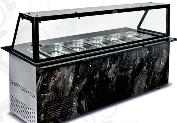 Dampak Saladbar, Isıtmalı, Üç Kapılı 455 litre 200 x 70 x 85 (cm) ürün görseli 1