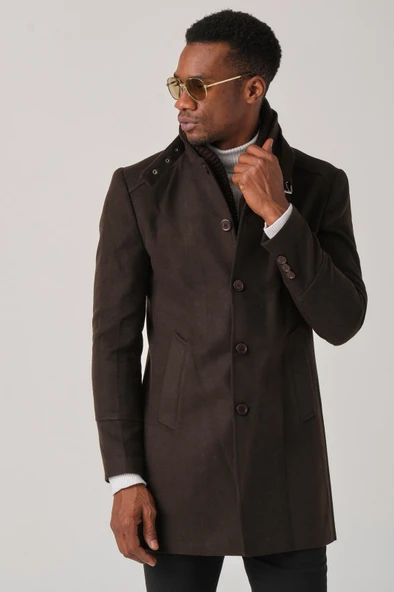 Plus Scorpion Erkek Kaşe Kaban – Çıkartılabilir Fermuarlı Ribanalı Yaka, Slim Fit İtalyan Kesim, Şık ve Fonksiyonel Bej, Taba, Kahverengi, Gri, Siyah - 6