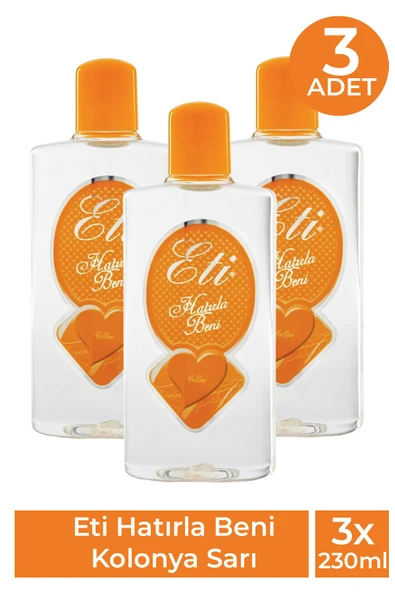 Eti Sarı Hatırla Beni Kolonyası 230 ml 3 Adet ürün görseli 1