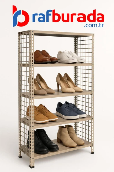 4 Katlı Çelik Ayakkabılık Rafı 31x75x75 cm ürün görseli 1