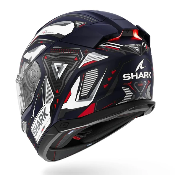 SHARK SKWAL İ3 LINIK MAVİ BEYAZ SİYAH KAPALI KASK - Resim 2