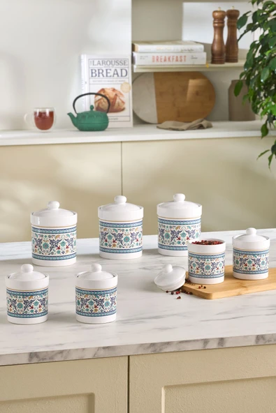 Beylerbeyi 7'li Silikonlu Kapak Baharat Takımı - Resim 6