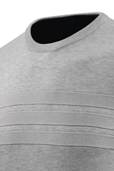 Erkek Sıfır Yaka Kazak Çelik Örgü Klasik Kalıp 5247C BGL-ST04858 - Resim 11