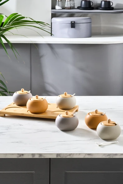 Vıola 6'lı Kaşıklı Standlı Baharat Takımı ürün görseli