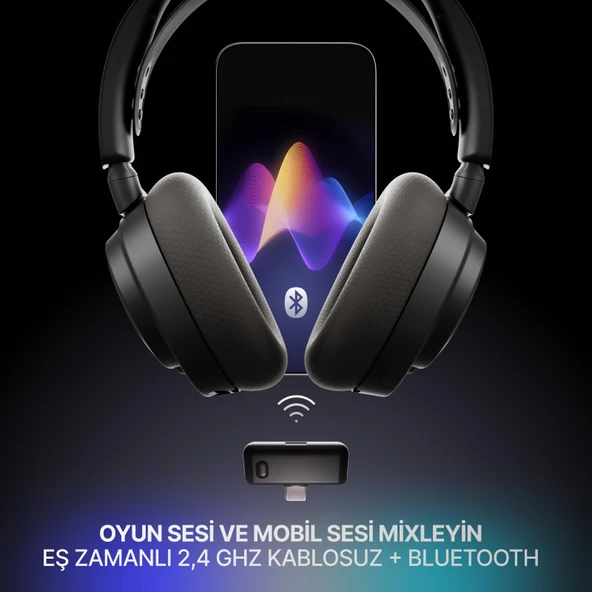 SteelSeries Arctis Nova 7 Gen 2 Wireless Oyun Kulaklığı - Siyah - Resim 4