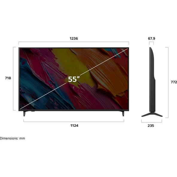 LG 55QNED70A6A 55'' 140 Ekran Uydu Alıcılı 4K Ultra HD Smart QNED TV - 4
