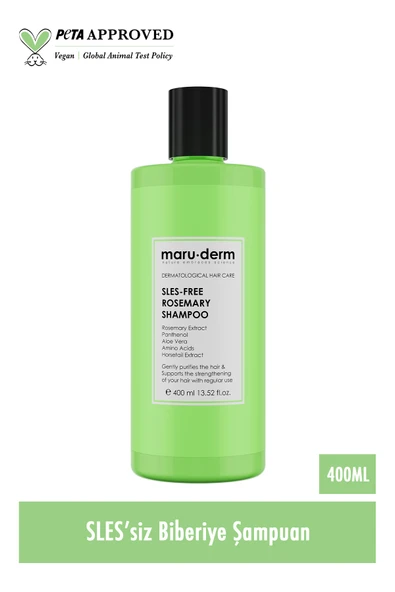 Maruderm SLES-Free Biberiye Şampuan 400 ML | Sülfatsız,Tuzsuz,Vegan Şampuan - 2