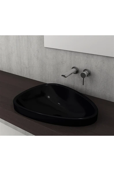Etna Tezgah Üstü Lavabo 58 Cm Parlak Siyah 1112-005-0125