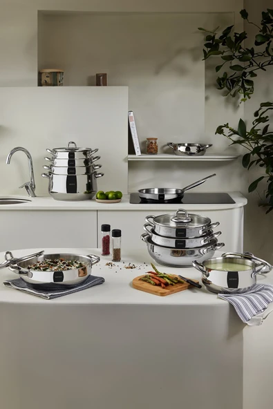 New Akara İndüksiyon Tabanlı Çelik Sahan 20 cm - Resim 2