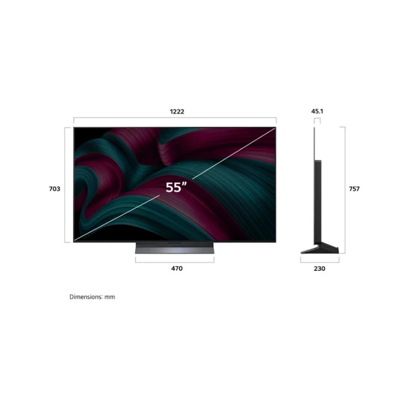 LG OLED55C54LA 55'' 139 Ekran Uydu Alıcılı 4K Ultra HD webOS OLED evo TV - 4