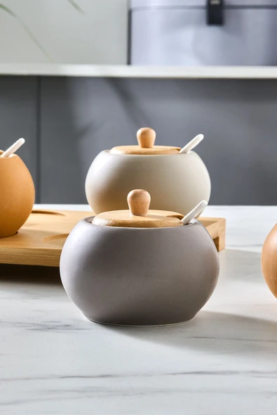 Vıola 6'lı Kaşıklı Standlı Baharat Takımı - Resim 2