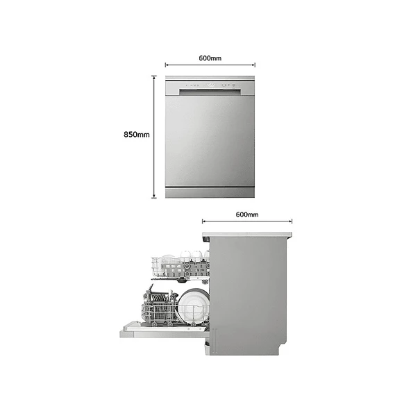 LG DFC612FVE D Enerji Sınıfı 5 Program 14 Kişilik Bulaşık Makinesi Prime Gümüş - 5