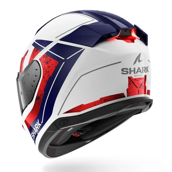 SHARK SKWAL İ3 RHAD KIRMIZI BEYAZ MAVİ KAPALI KASK - Resim 2