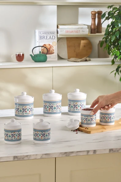 Beylerbeyi 7'li Silikonlu Kapak Baharat Takımı - Resim 7