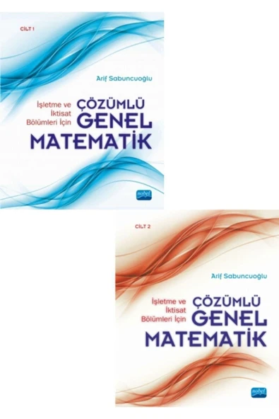 Nobel Çözümlü Genel Matematik -cilt 1- Çözümlü Genel Matematik -cilt 2- Arif Sabuncuoğlu 2 Kitap Set