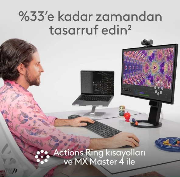 MX Master 4 Kablosuz Mouse- Grafit - Resim 6