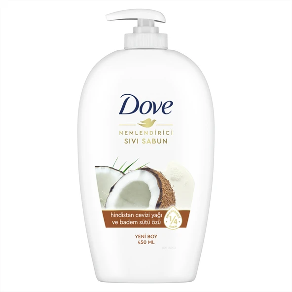 Dove Nemlendirici Sıvı Sabun Hindistan Cevizi Yağı ve Badem Sütü Özü 450 Ml