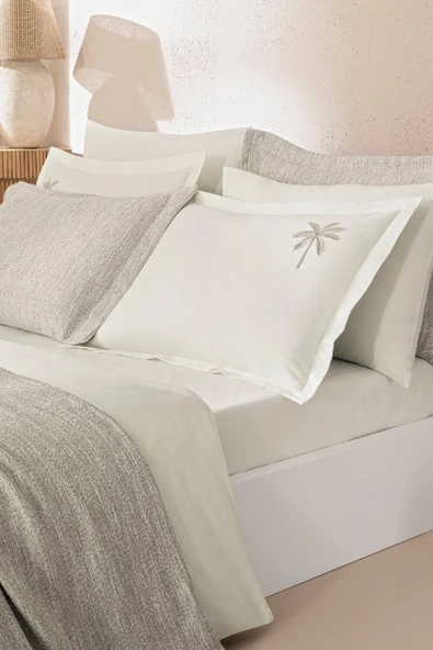 Özdilek Tropical Gri Yatak Örtülü Nevresim Takımı - 3