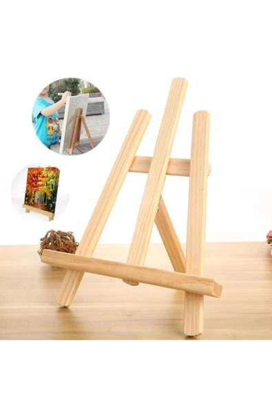 Masaüstü Şövale, Ahşap, Mini Şövale, Üç Ayaklı, Resim Şövalesi, Ressam Sehpası ürün görseli
