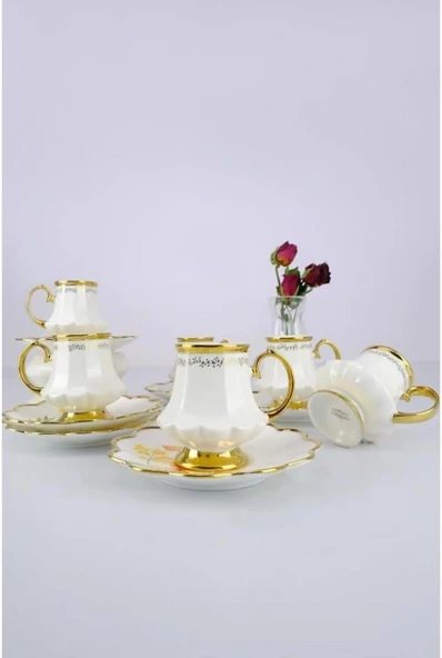 Acar HXF-05916 Vivian 6'lı Kahve Fincan Takımı - 2