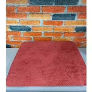 2 Adet Şaheser %100 Pamuk Çift Kişilik Pike 240x220 (Tek Pike)-Brick Red - 2