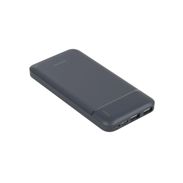 Polosmart PBS131 10000 mAh Powerbank Type-C Girişli Çift USB Hızlı Şarj Cihazı Antrasit