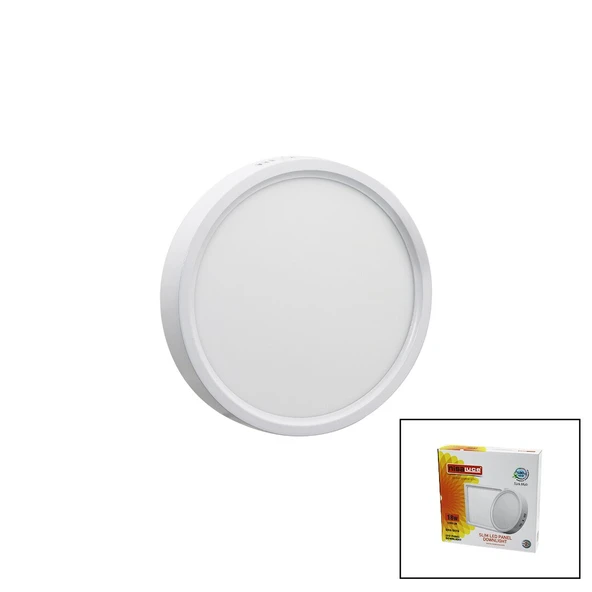 NİSALUCE EPL-18SÜ 18W BEYAZ METAL KASA SIVA ÜSTÜ YUVARLAK LED SLİM PANEL 1260LM BEYAZ=6500K 30.000 SAAT ÖMÜR (5284) ürün görseli
