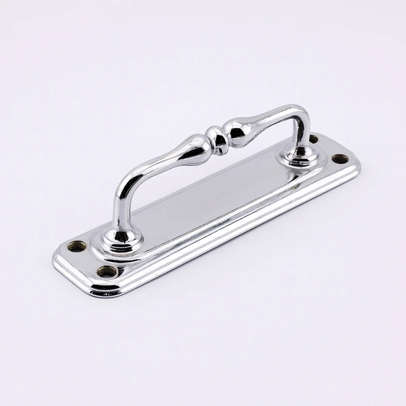 Metal Kapı Çekme Kolu Tutamağı Kulp Kulpları Dolap Mobilya Dolap Çekmece Gümüş Krom Büyük 14.5 cm - Resim 6