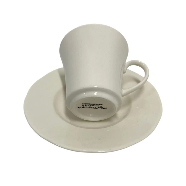 Kütahya Porselen Bone Olympos Sade 12 Parça Çay Fincan Seti - 3