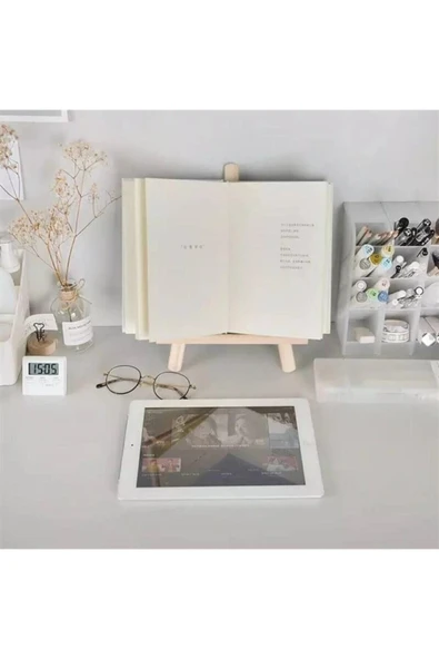 Masaüstü Şövale, Ahşap, Mini Şövale, Üç Ayaklı, Resim Şövalesi, Ressam Sehpası - Resim 3