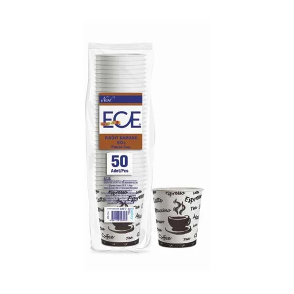 Ece Party 7 Oz Karton Bardak 50'li (EPK678)