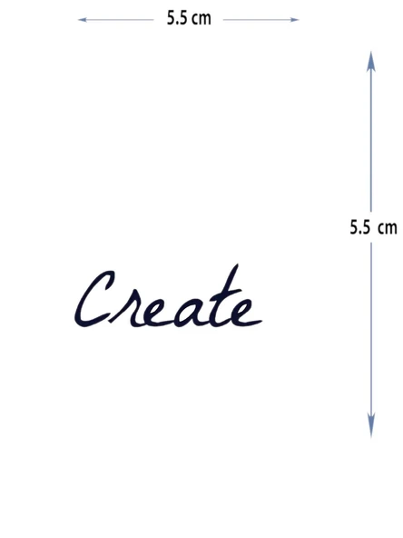 MED-035 YARI KALICI CREATE-OLUŞTURMAK YAZILI DÖVME-TATTO ürün görseli