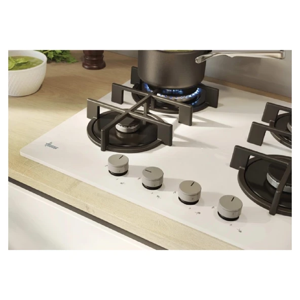 Hoover HVW6MW Beyaz Cam Ankastre Ocak - Resim 4