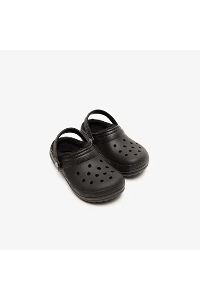 Crocs Classic Lined Clog Kids Çocuk Siyah Terlik 207010-060 - Resim 3