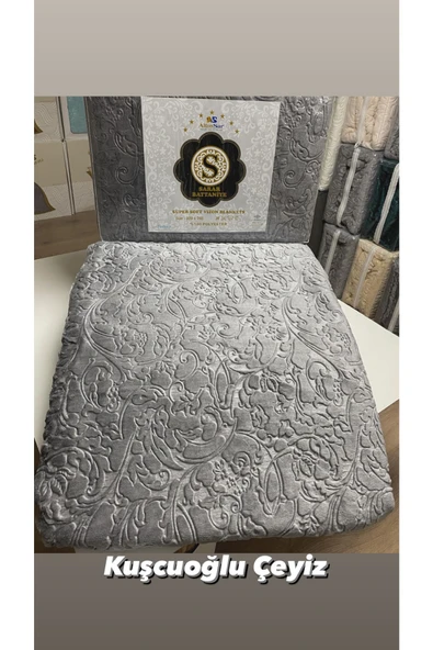 Kuşcuoğlu Çeyiz Çift Kişilik Süper Vizon Jakarlı Battaniye - Voho Tekstil
