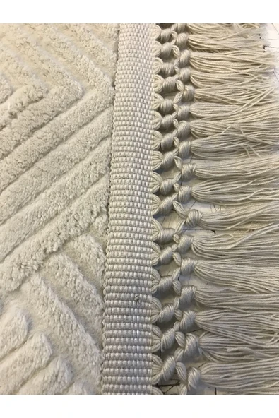 Dinarsu Seria Halı Rölyef Pufy Post Halı Kaymaz Taban Yıkanabilir Yumuşak Yüzey Halı Yolluk - 4