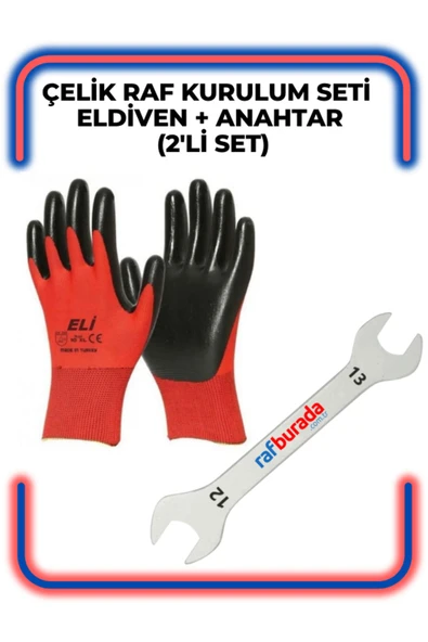 Çelik Raf Kurulum Seti – Eldiven + Anahtar (2'li Set)Ekonomik boy ürün görseli