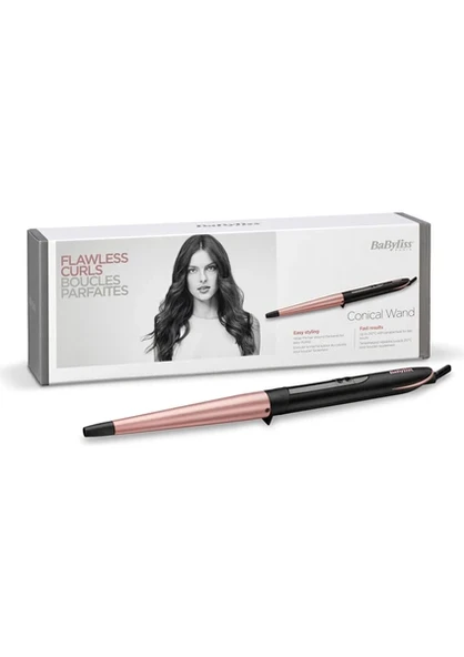 Babyliss C454E Rose Quartz Conical Wand 13-25 mm Konik Saç Maşası - Resim 2