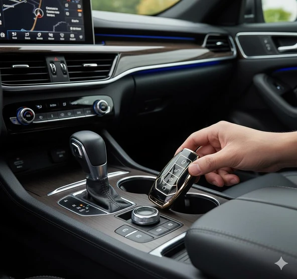 Premium Şık Metalize anahtar kabı Seul U -Atto 3 Anahtar uyumlu - Resim 2