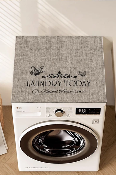 cmn home Kaymaz Tabanlı Çamaşır Makinesi Örtüsü Modern Kullanışlı Yıkanabilir Mat ÇMŞ13