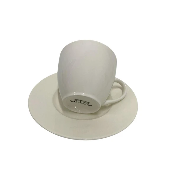 Kütahya Porselen Bone Kalipso Sade 12 Parça Çay Fincan Seti - 3