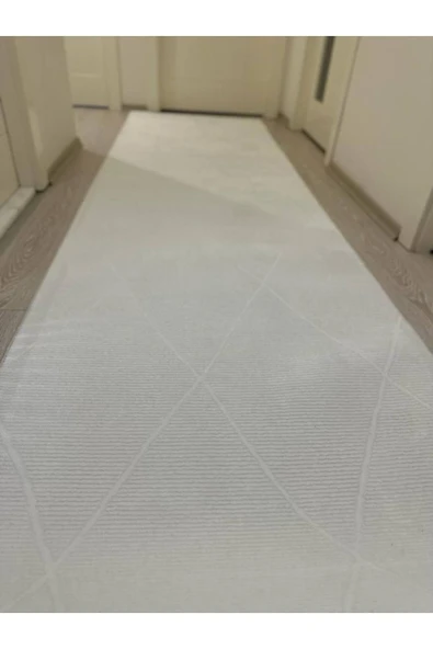 Dinarsu Jel Kaymaz Halı Rölyef Kaymaz Taban Yolluk Yıkanabilir Halı Çizgili Desen - 2