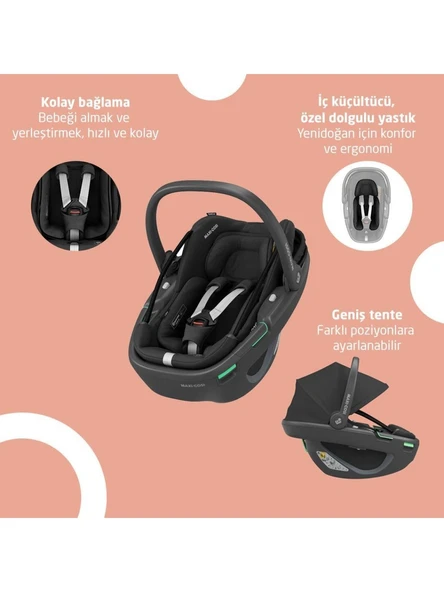 Coral 0-13 Kg 360 Oto Koltuğu- Essential Black - TEŞHİR - 2